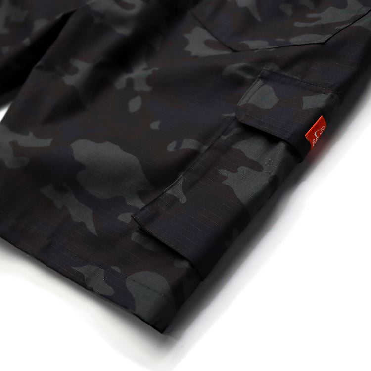 Cookman Chef Short Pants Cargo - Ripstop : Woodland Camo Black