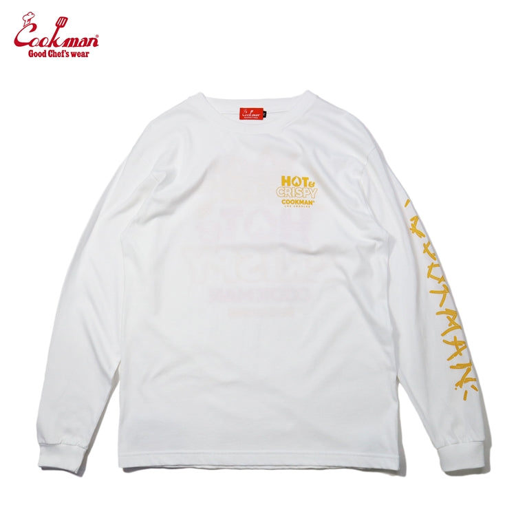 Cookman Long Sleeve Tees - French Fries : White