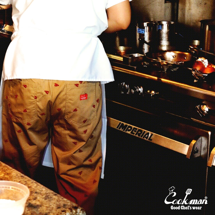 Cookman Embroidery Chef Pants -  Lobster : Beige