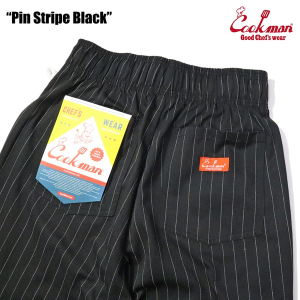 Cookman Chef Pants - Pin Stripe : Black