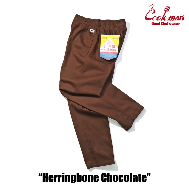 Cookman Chef Pants - Herringbone : Chocolate