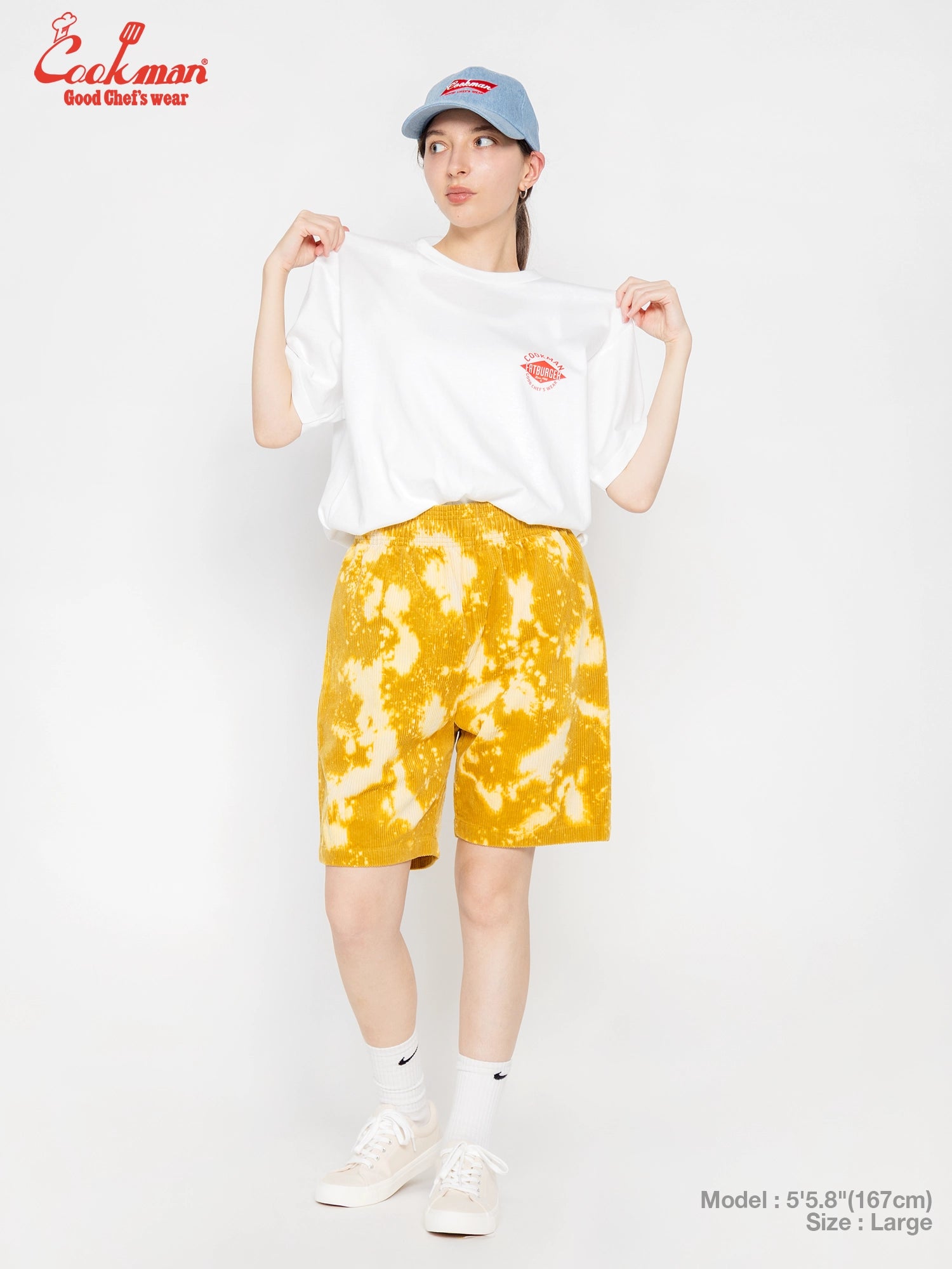 Chef Short Pants - Corduroy : FAT  Bleach Yellow