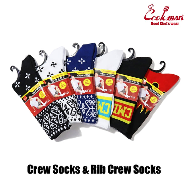 Cookman Crew Socks - Bandanna Cross : Black