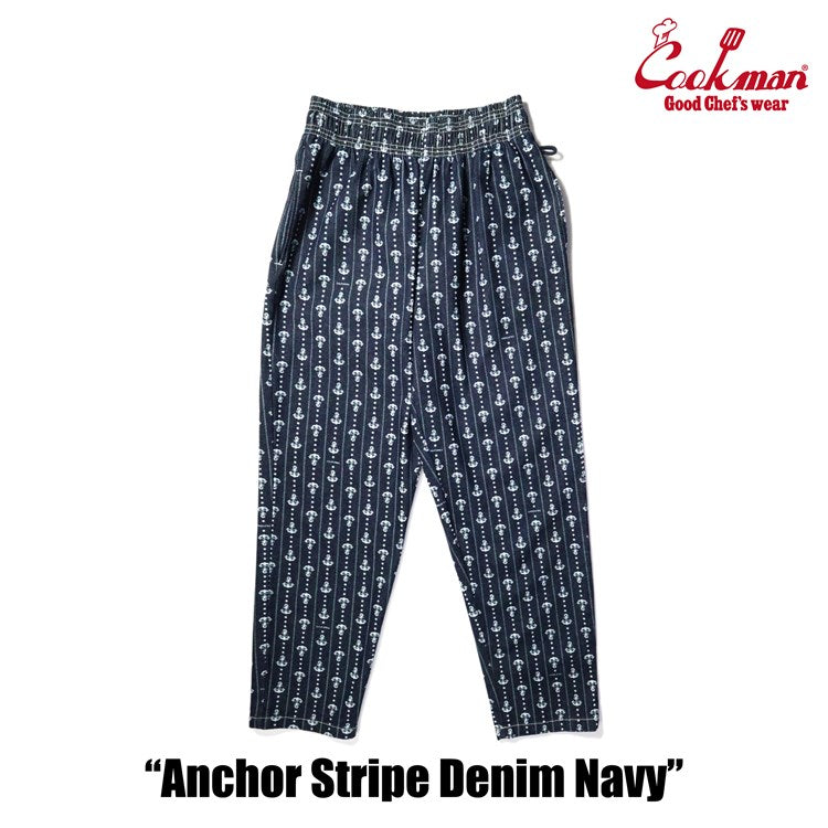 Cookman Chef Pants - Anchor Stripe Denim (All Sales Are Final)