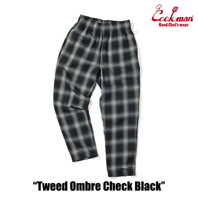 Cookman Chef Pants - Tweed Ombre Check : Black