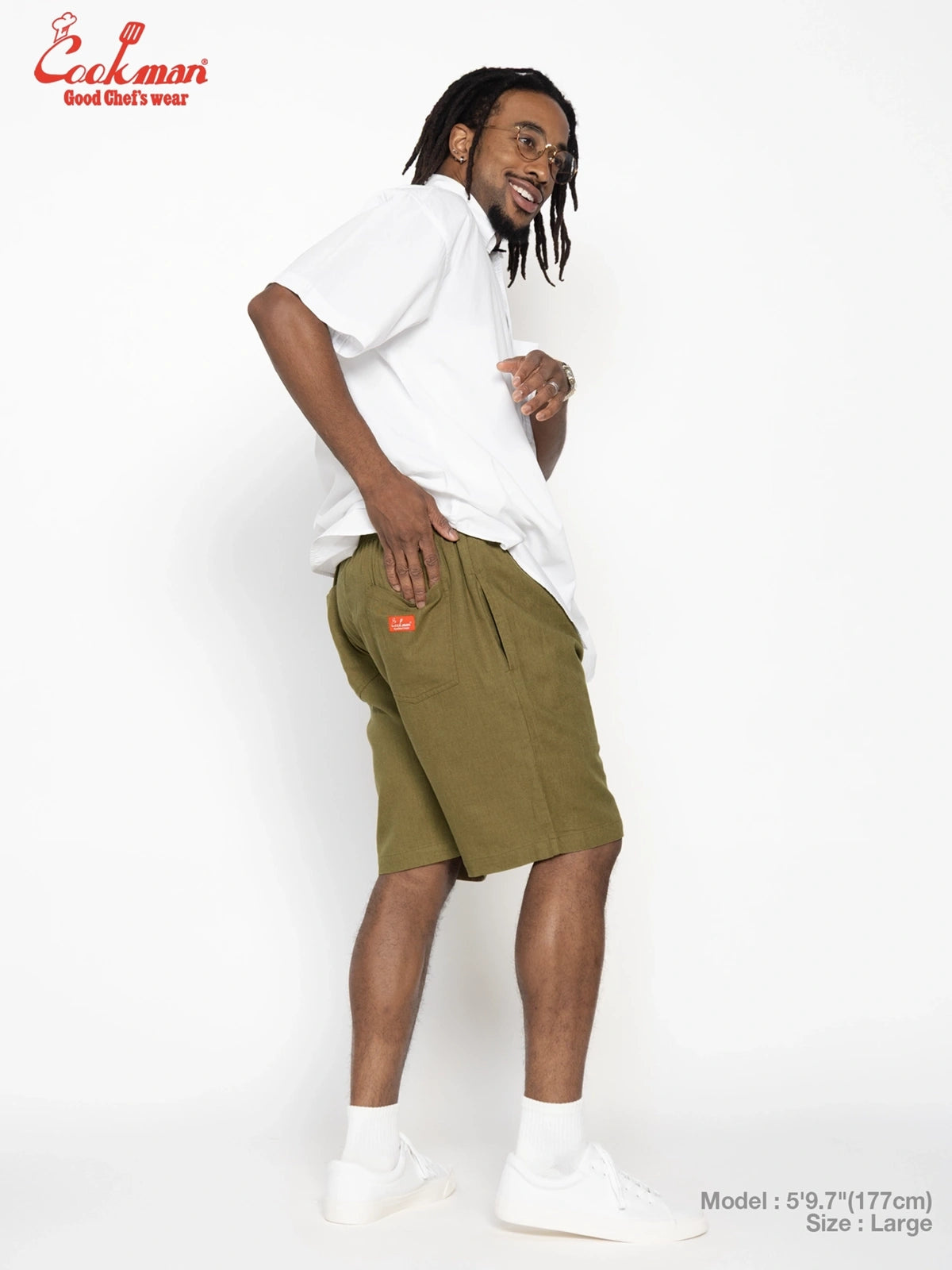 Chef Short Pants - Linen : Olive