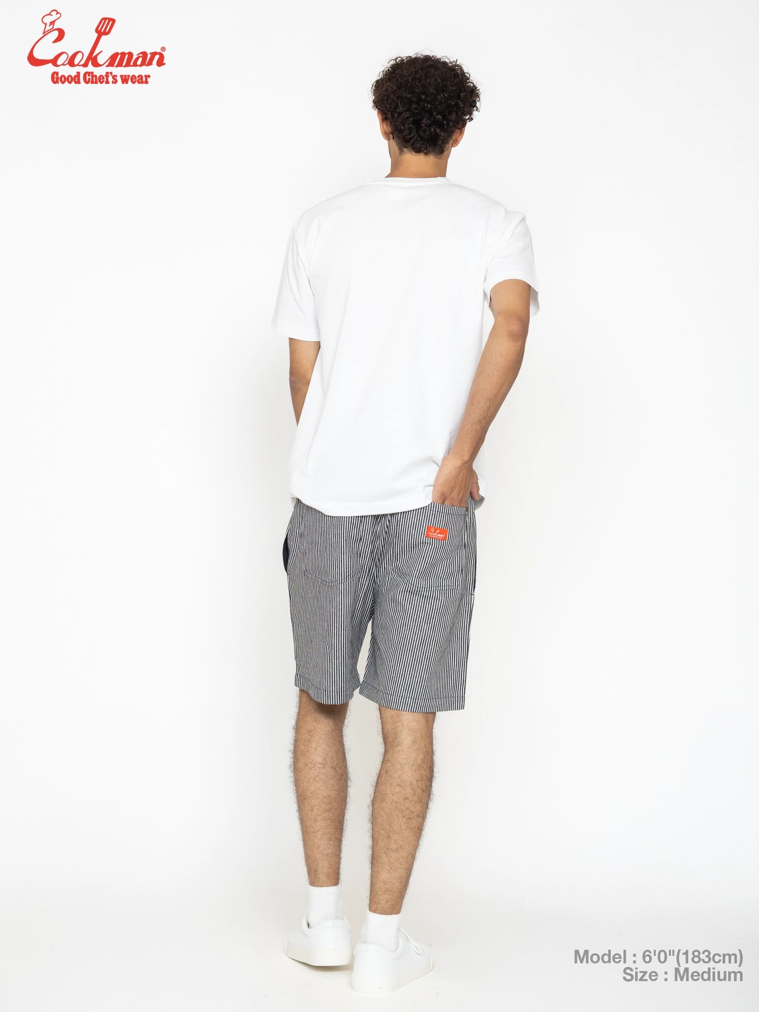 Chef Short Pants Front Pocket - Hickory : Black