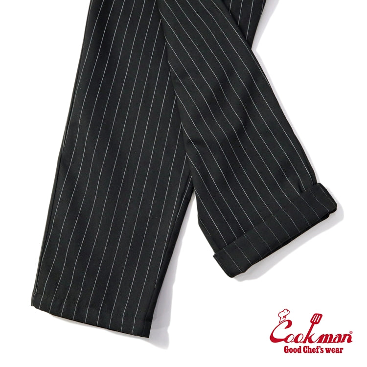 Cookman Chef Pants - Pin Stripe : Black