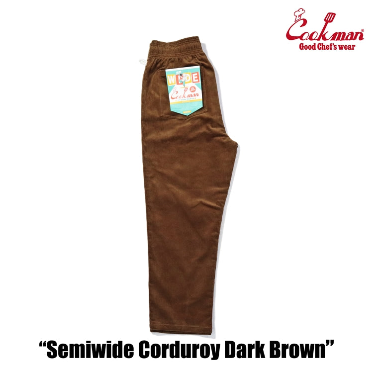 Cookman Chef Pants Semiwide - Corduroy : Dark Brown