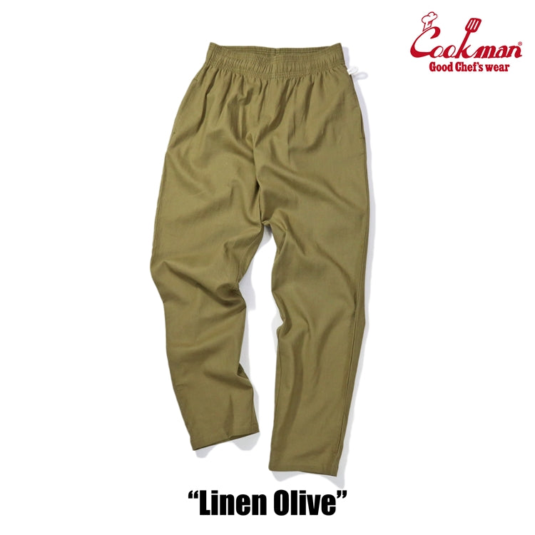 Chef Pants - Linen : Olive