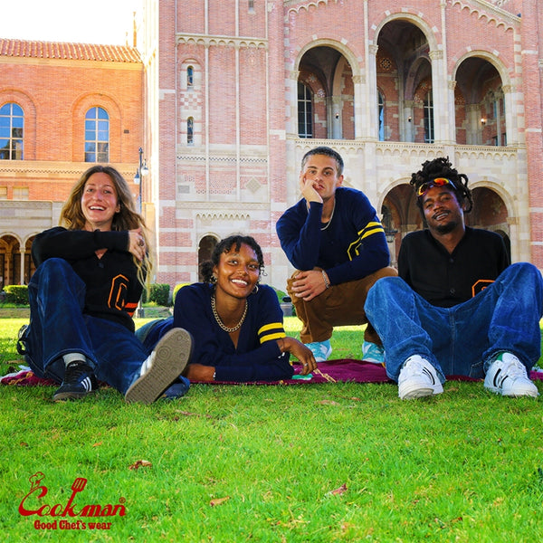 Cookman Knitted Cardigan - Letterman : Navy