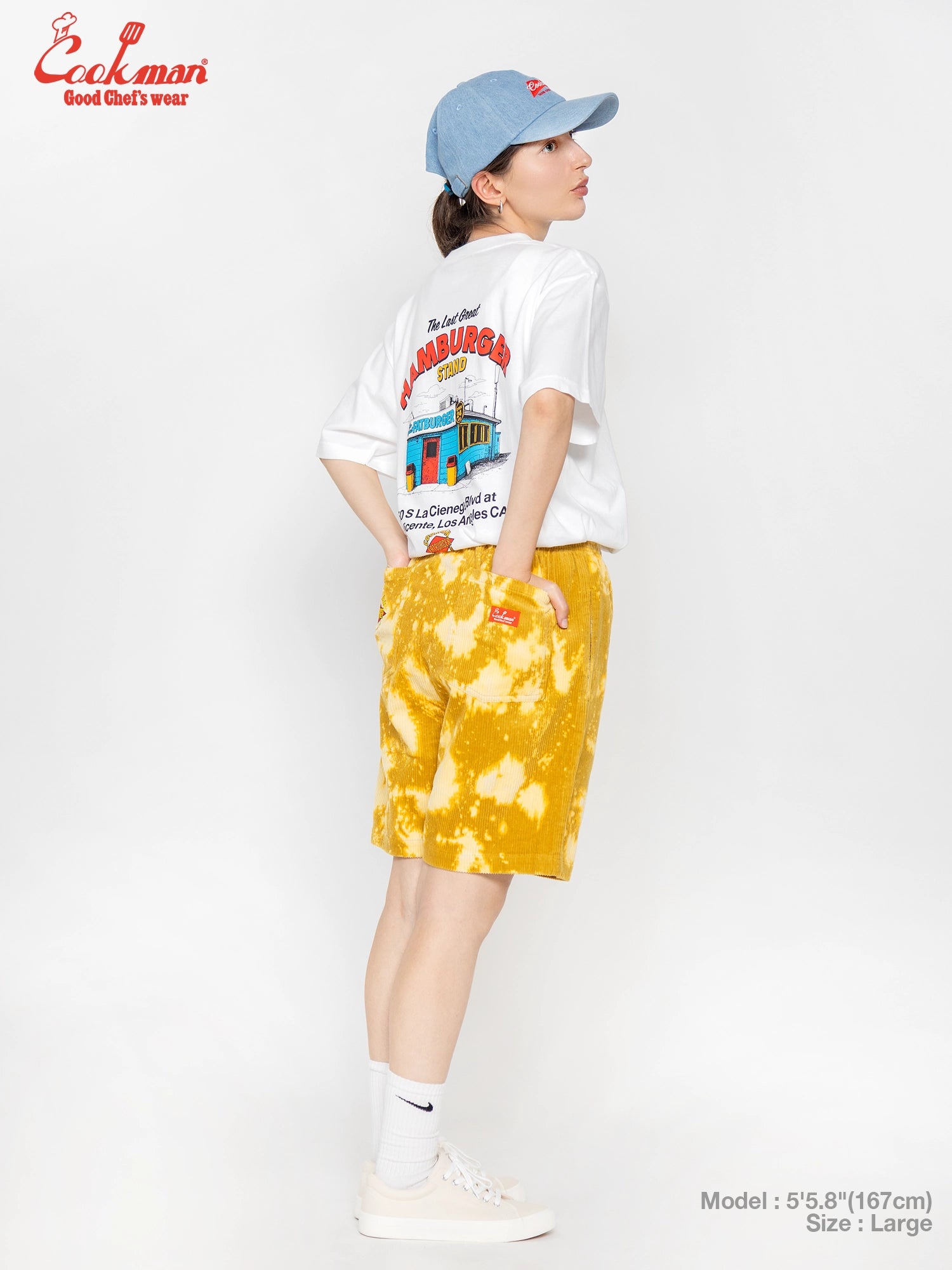 Chef Short Pants - Corduroy : FAT  Bleach Yellow