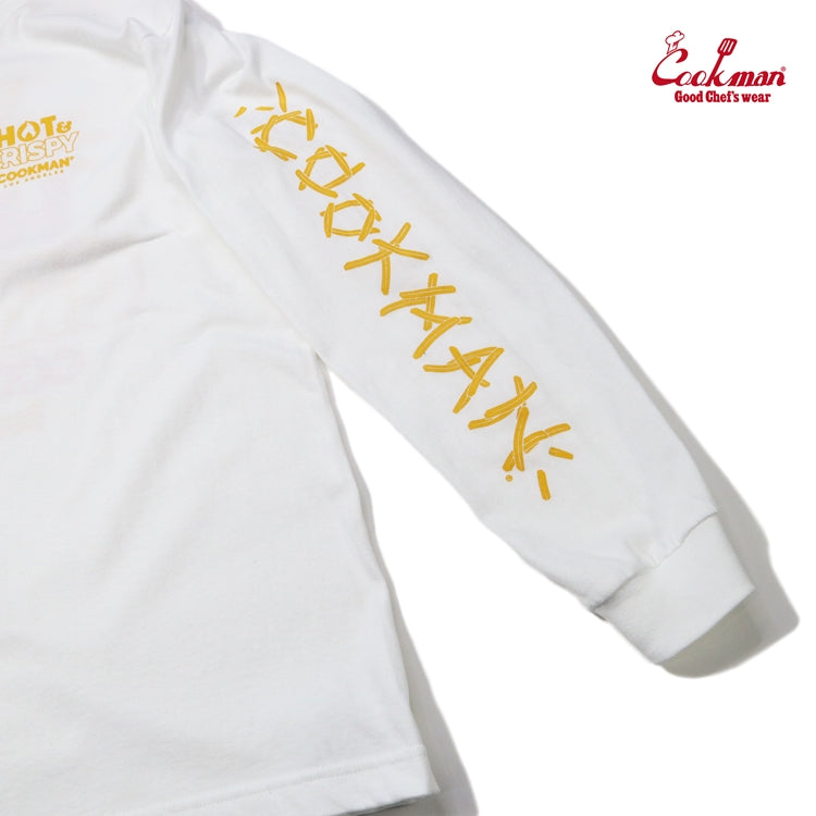 Cookman Long Sleeve Tees - French Fries : White