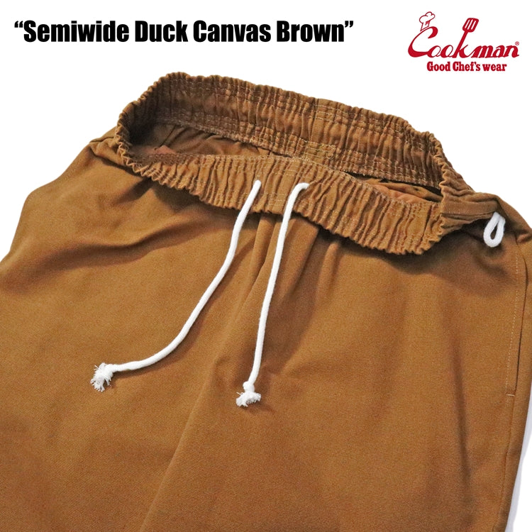 Cookman Chef Pants Semiwide - Duck Canvas : Brown