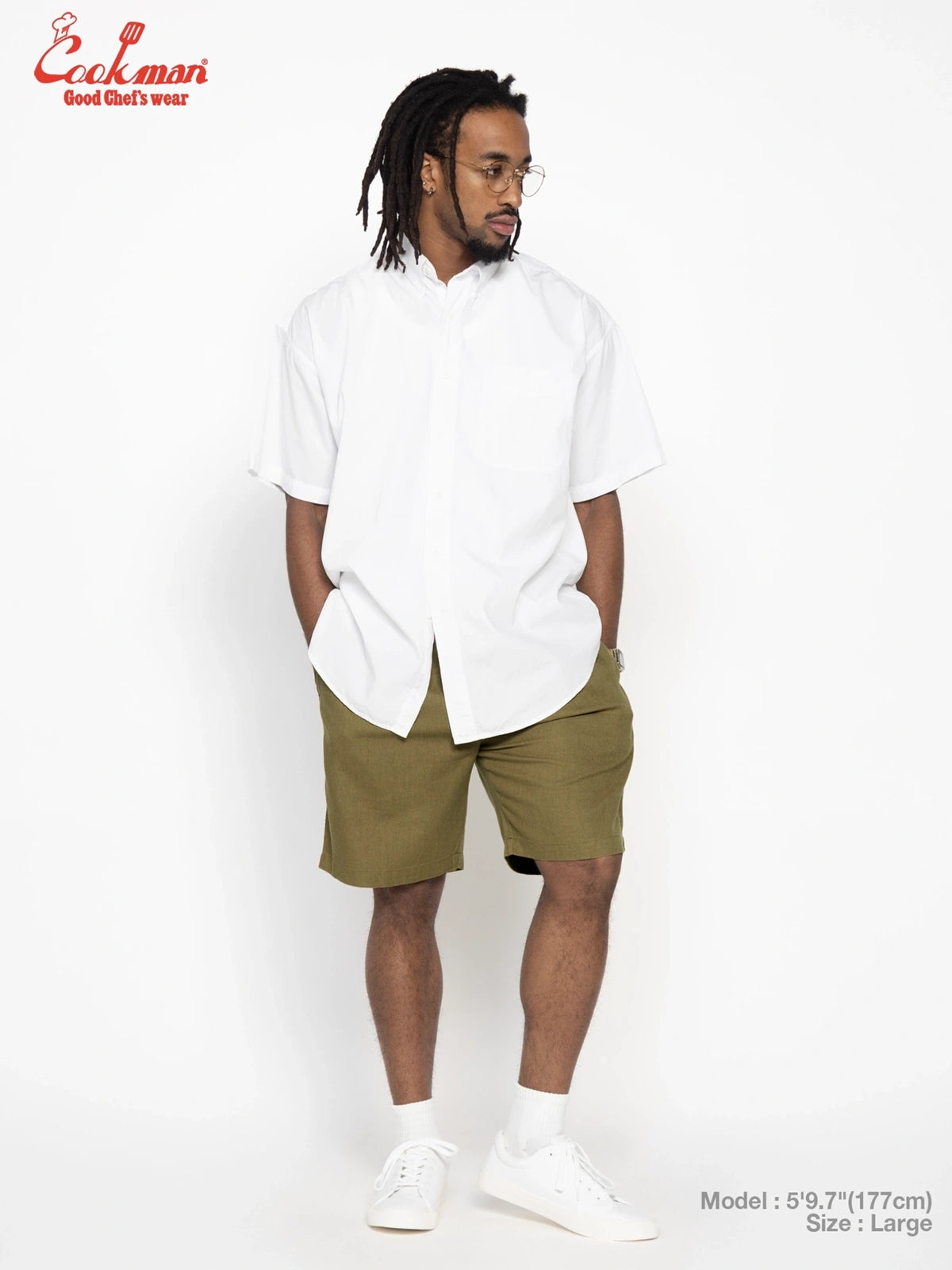 Chef Short Pants - Linen : Olive