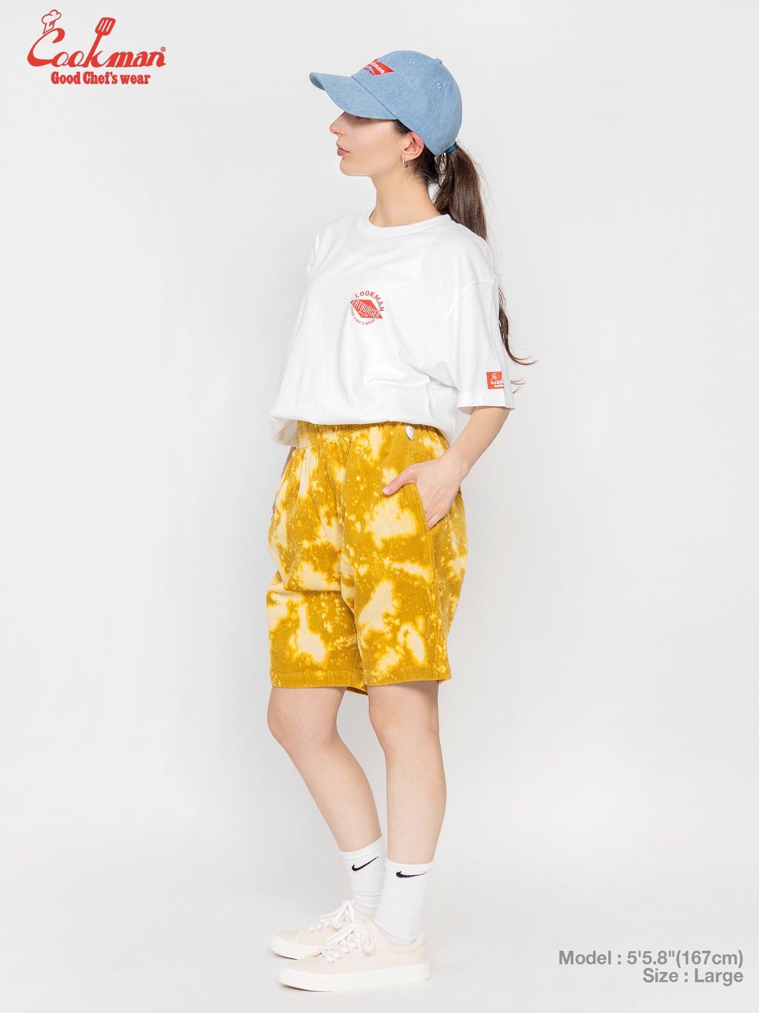 Chef Short Pants - Corduroy : FAT  Bleach Yellow