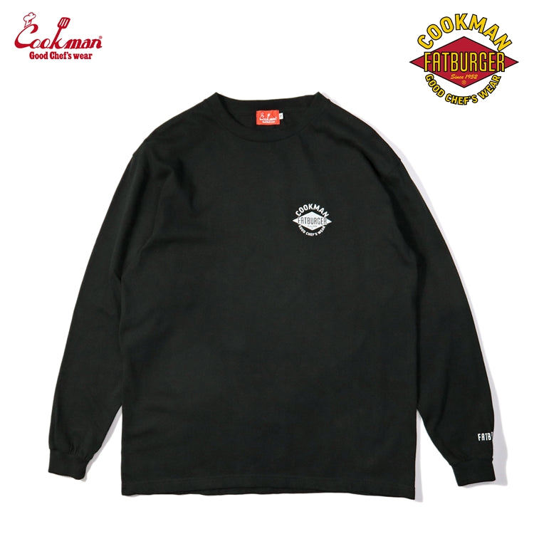 Cookman Washed Long Sleeve Tees - FAT Topping Menu : Black