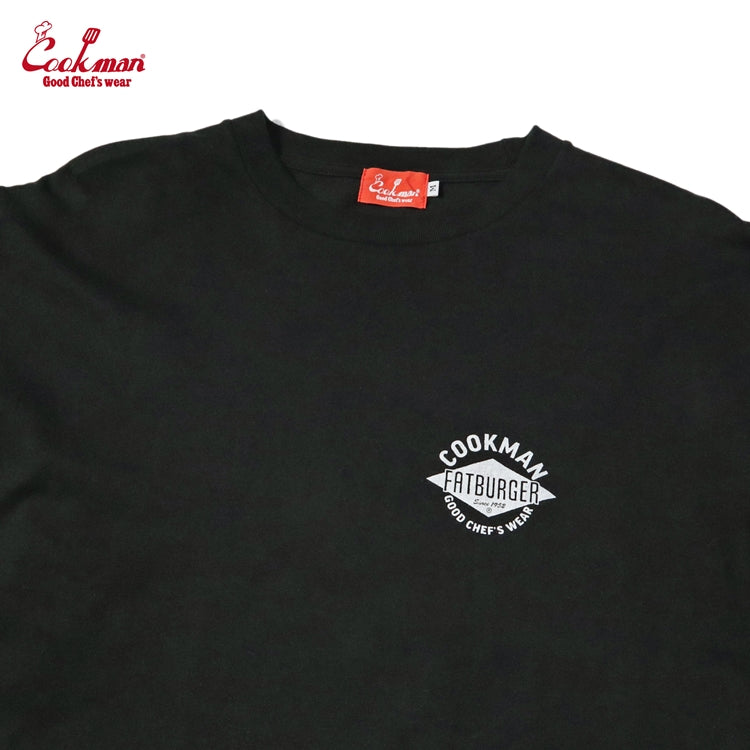 Cookman Washed Long Sleeve Tees - FAT Topping Menu : Black