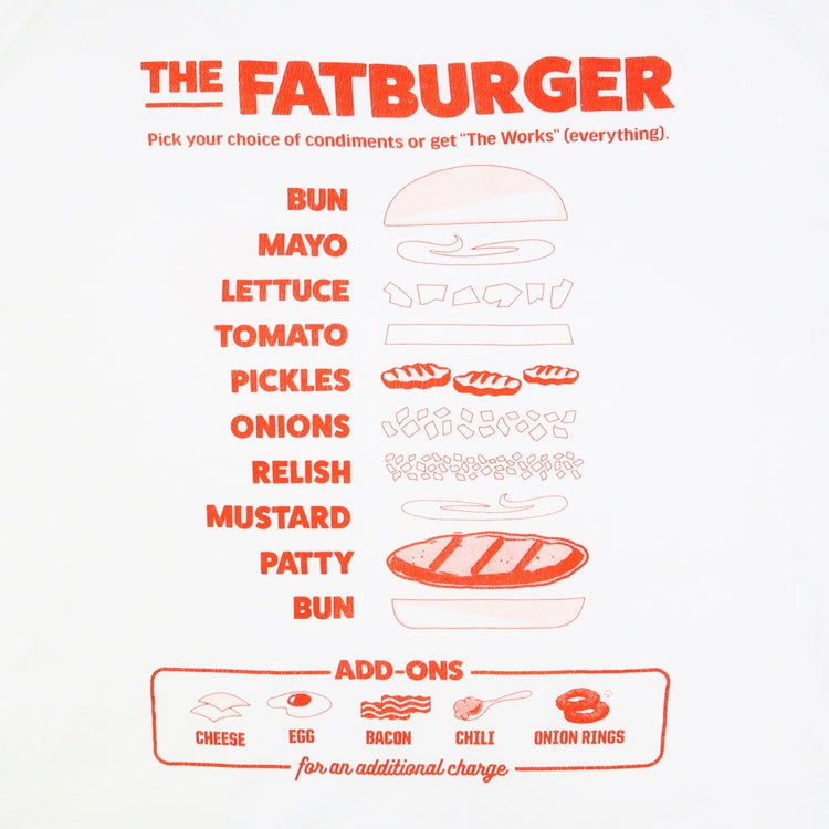 Cookman Washed Long Sleeve Tees - FAT Topping Menu : White