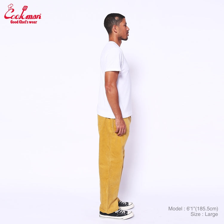 Cookman Chef Pants Semiwide- Corduroy :  FAT Yellow