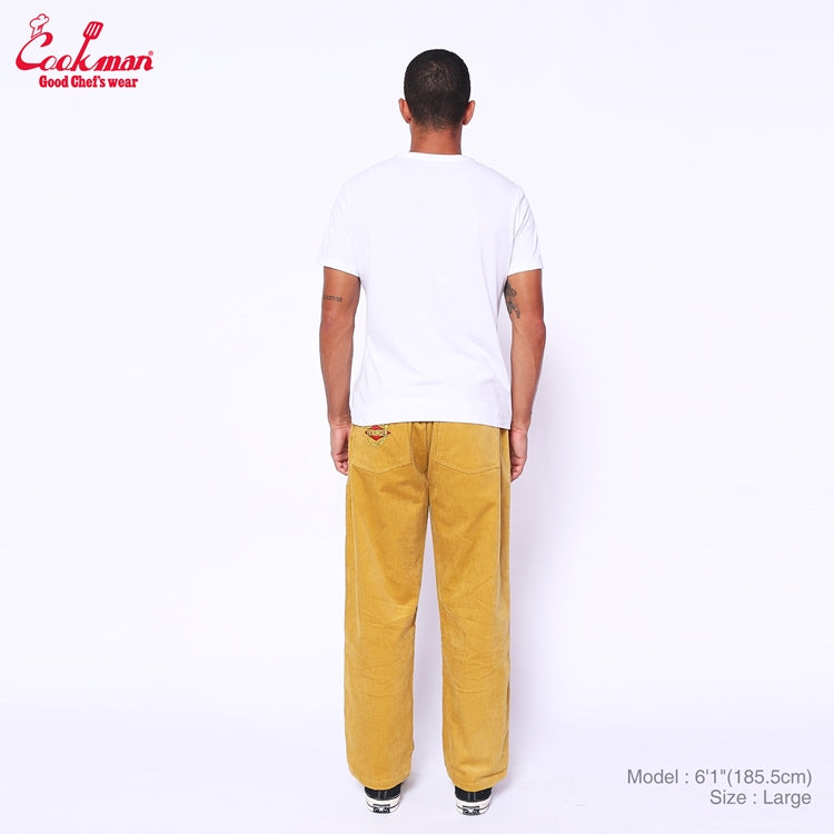 Cookman Chef Pants Semiwide- Corduroy :  FAT Yellow