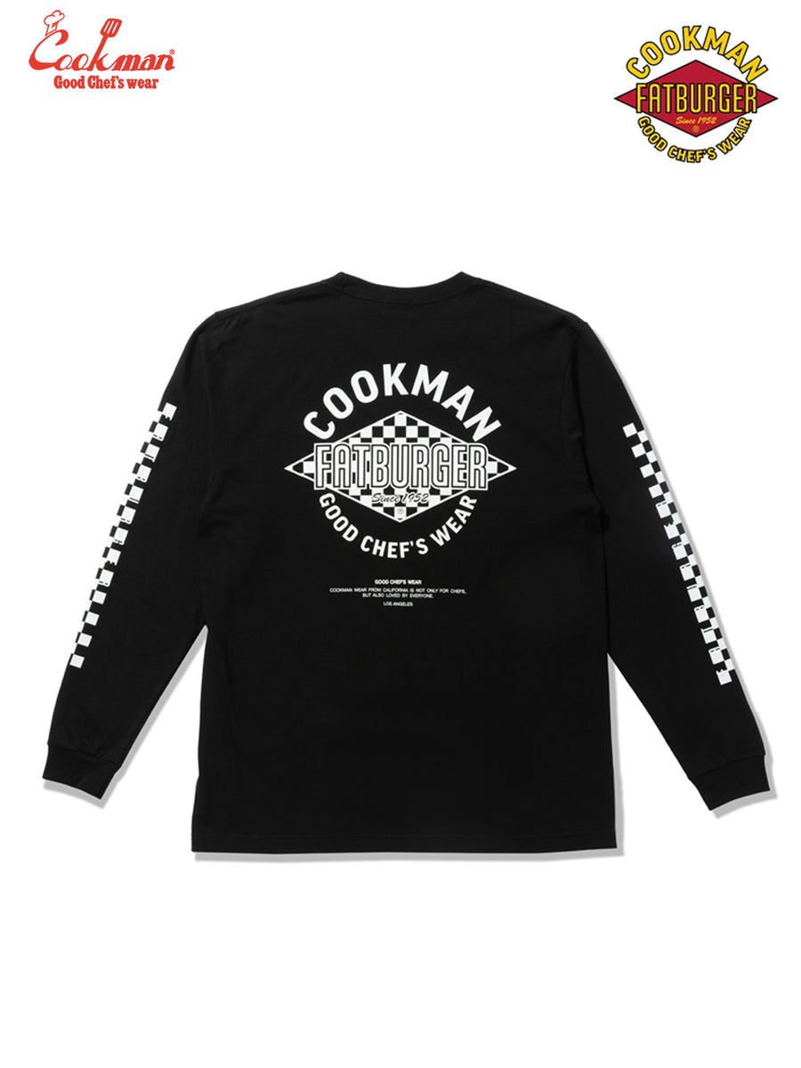 Long Sleeve Tees - FAT Checker : Black