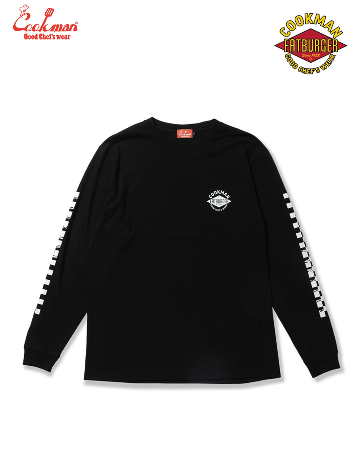 Long Sleeve Tees - FAT Checker : Black