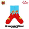 Cookman Rib Crew Socks - FAT Flame