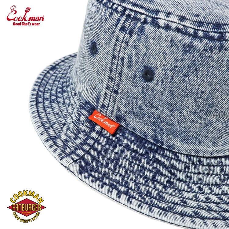 Cookman Bucket Hat - Snow Washed Denim FAT Blue