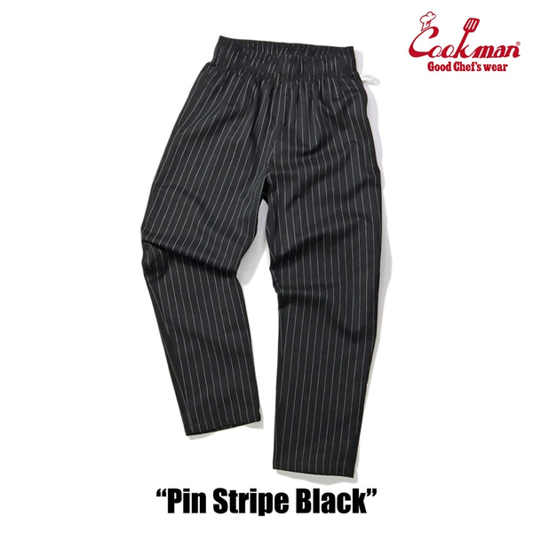 Cookman Chef Pants - Pin Stripe : Black