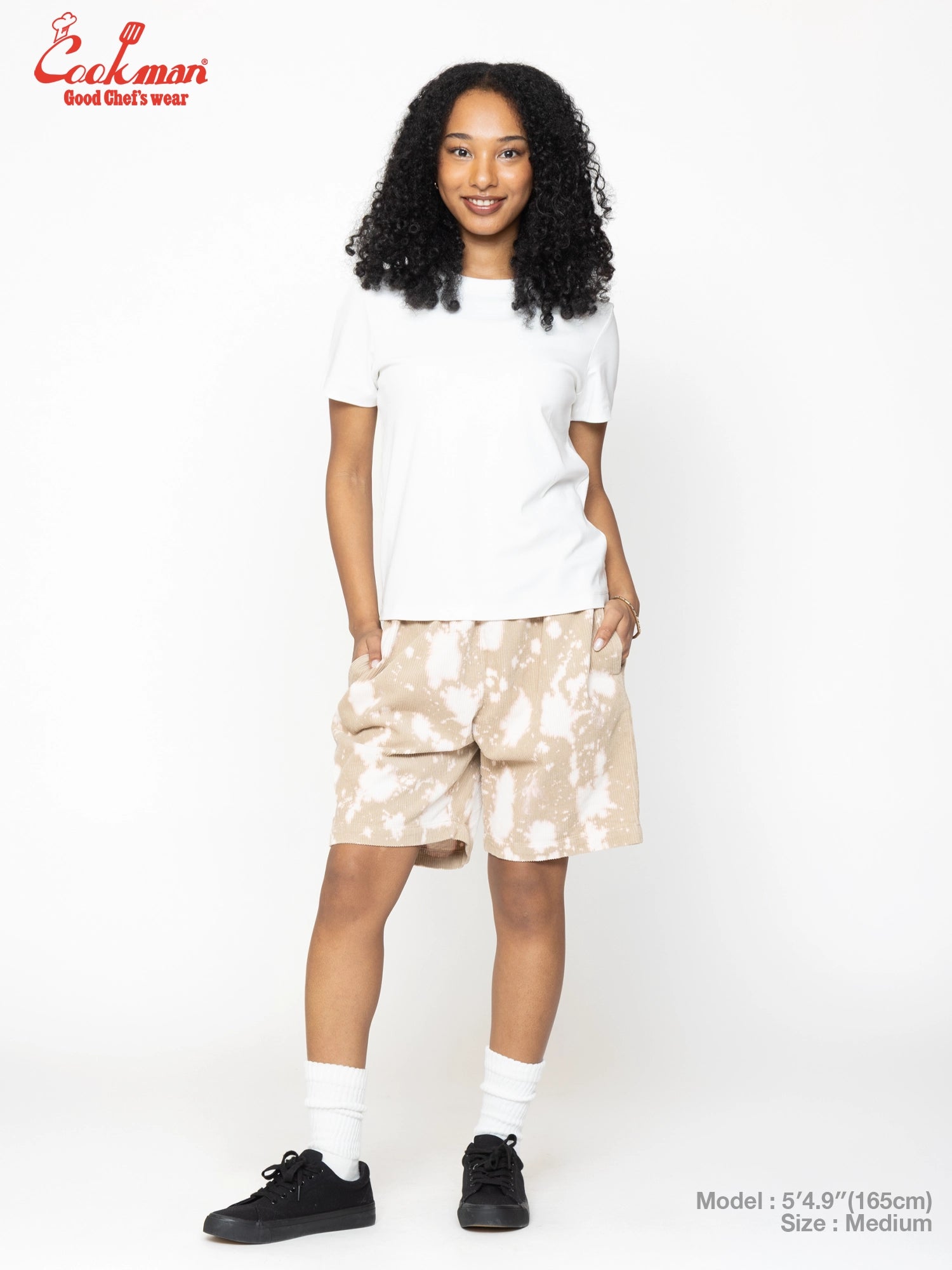 Chef Short Pants - Corduroy Bleach : Beige