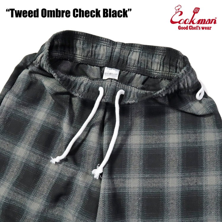 Cookman Chef Pants - Tweed Ombre Check : Black