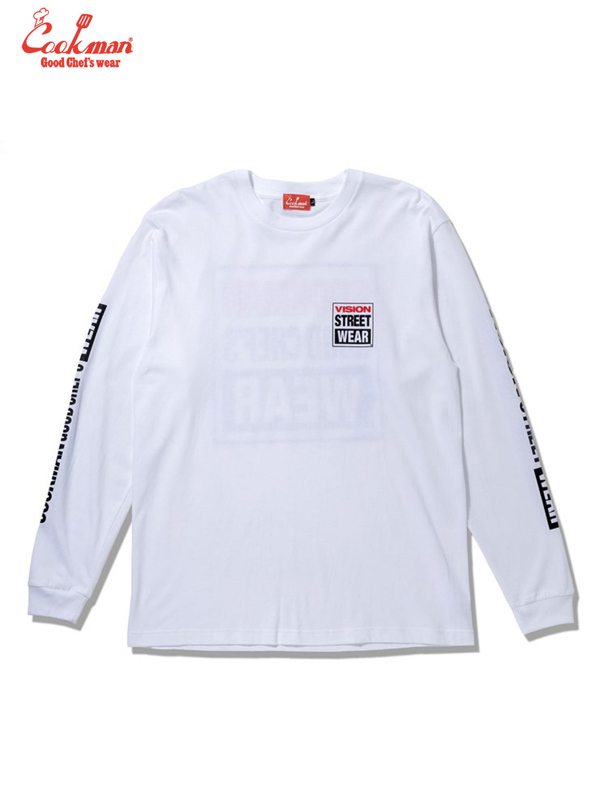 Long Sleeve Tees - Vision Logo : White
