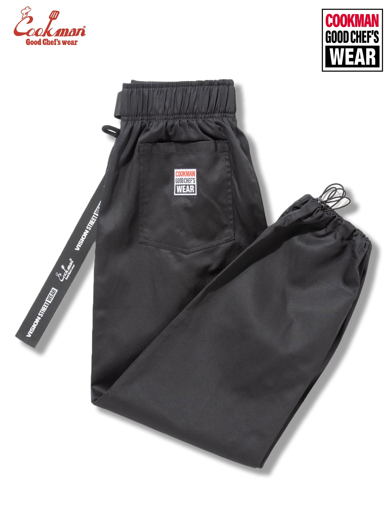 Chef Pants Semiwide Black Belt  - Vision : Black