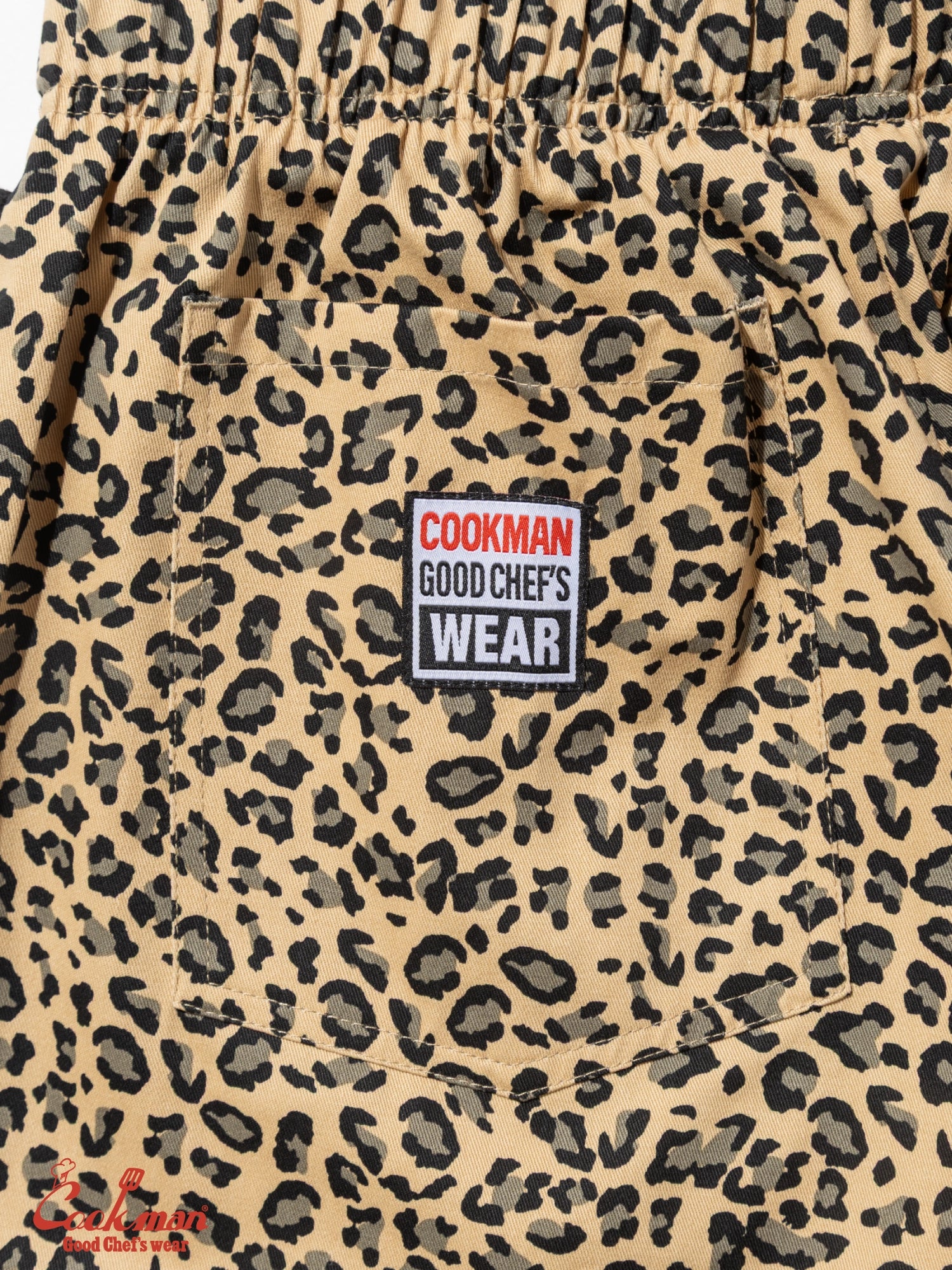 Chef Pants Semiwide Black Belt  - Vision Leopard : Beige