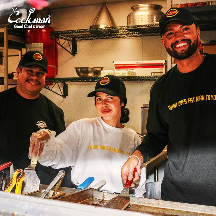 Cookman Washed Long Sleeve Tees - FAT Mean : White