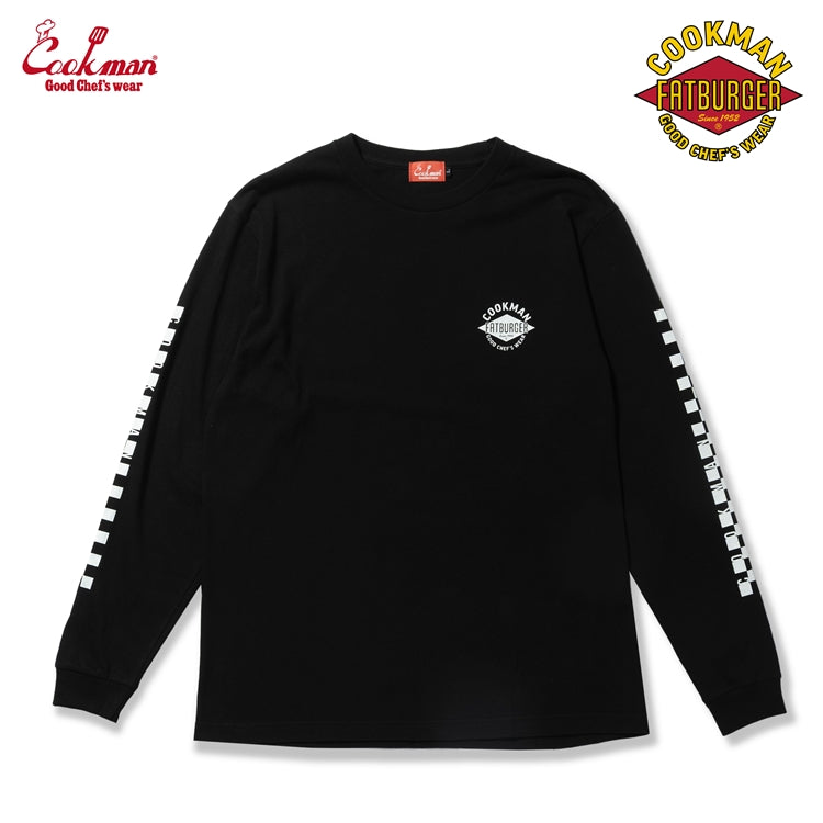 Long Sleeve Tees - FAT Checker : Black