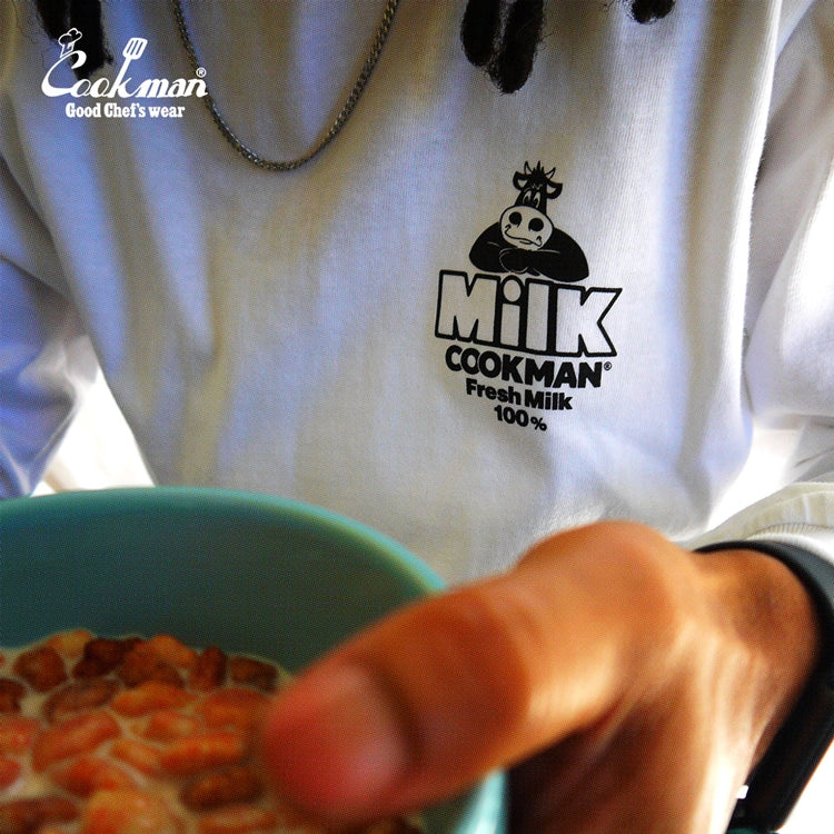 Cookman Long Sleeve Tees - Milk : White