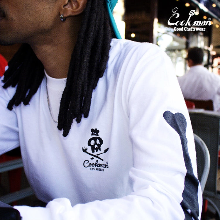 Cookman Long Sleeve Tees - Skull : White