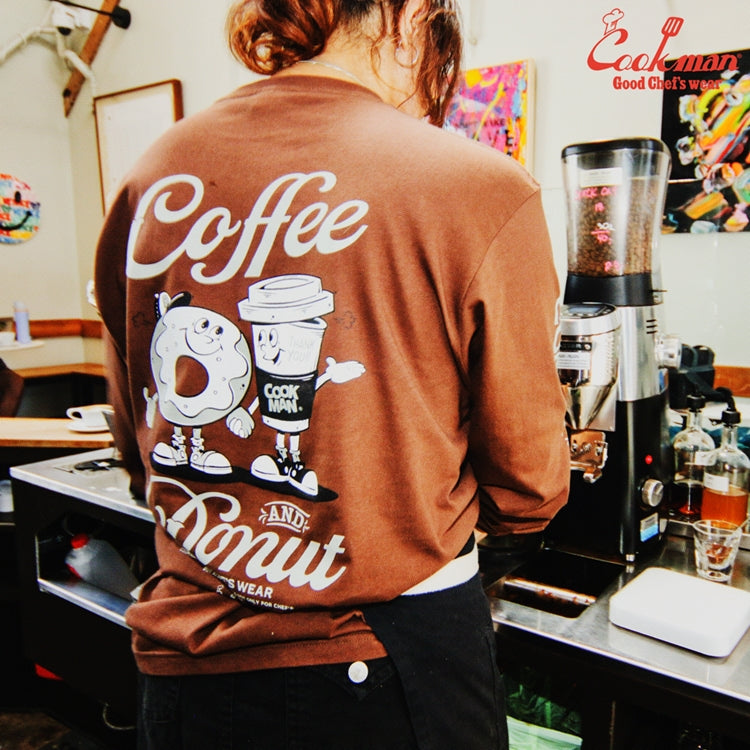 Cookman Long Sleeve Tees - Coffee & Donut : Dark Brown