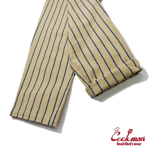 Cookman Chef Pants - Duck Canvas Stripe : Beige