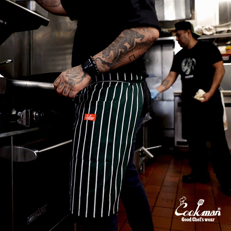 Cookman Waist Apron - Stripe : Dark Green