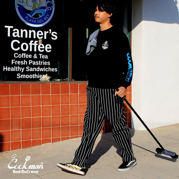 Cookman Chef Pants - Duck Canvas Stripe : Black
