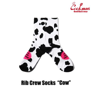 Cookman Rib Crew Socks - Cow