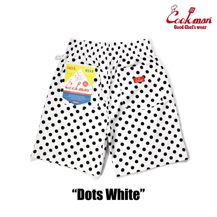 Cookman Chef Short Pants - Dots : White