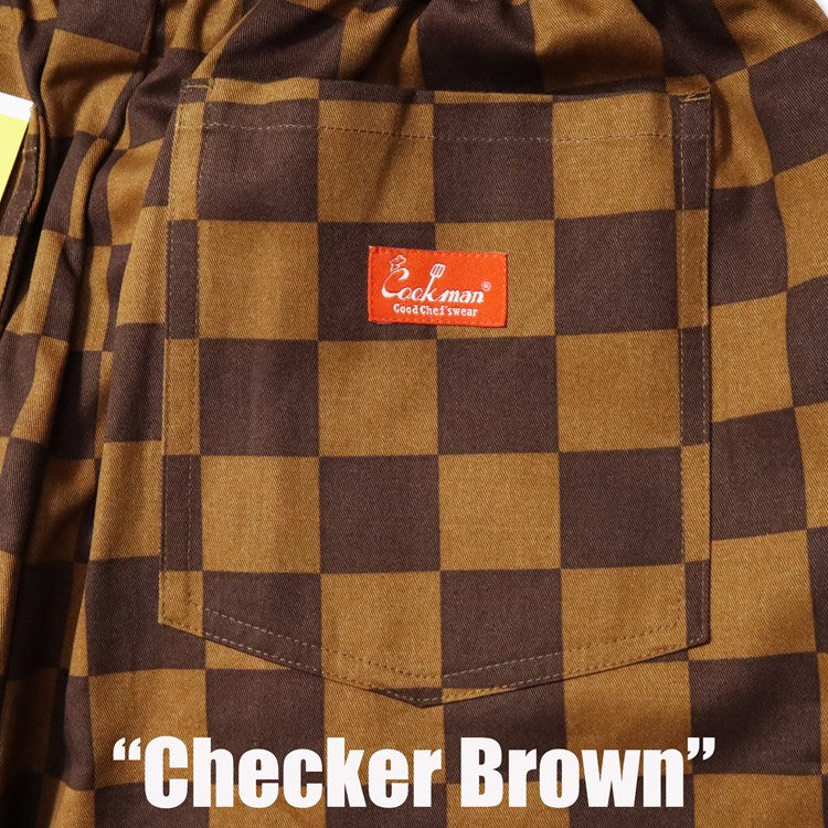 Chef Short Pants - Checker : Brown