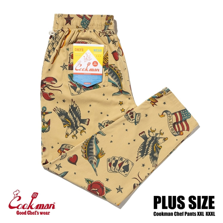 Cookman Chef Pants - Old Tattoo : Beige