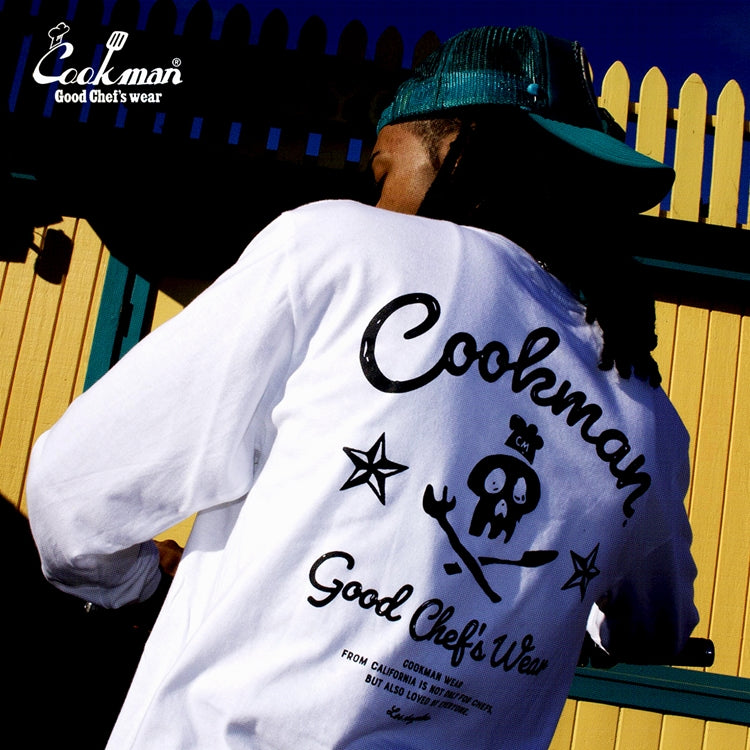 Cookman Long Sleeve Tees - Skull : White