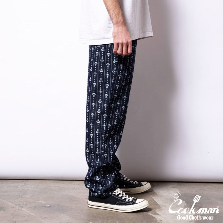 Cookman Chef Pants - Anchor Stripe Denim (All Sales Are Final)