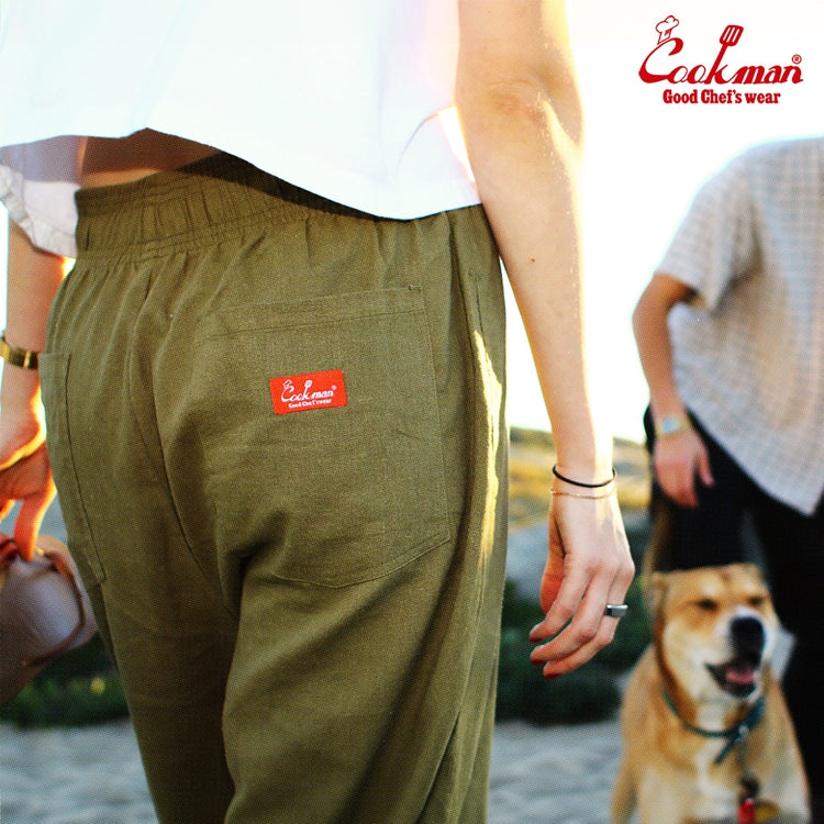 Cookman Chef Pants - Linen : Olive